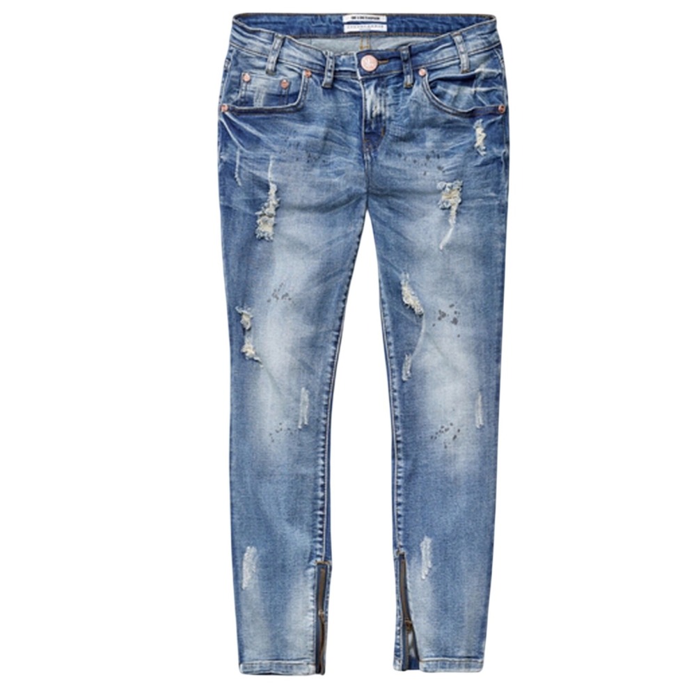One Teaspoon Free Bird Skinny Jeans Low Waist Distressed Y2K Indie Sleaze  27